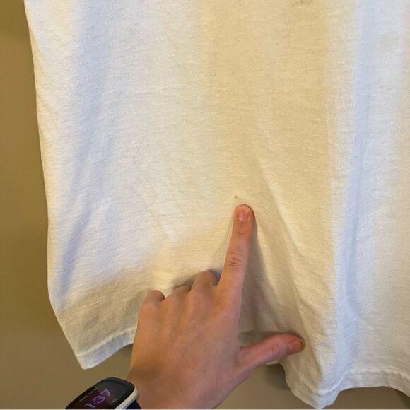 ✨ Vintage Hanes White Shirt Music Fields Country Large - Picture 6 of 9
